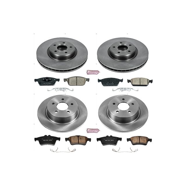 Power Stop KOE6478 Replacement Brake Kit-OE Front and Rear Brake Rotors & Ceramic Pads