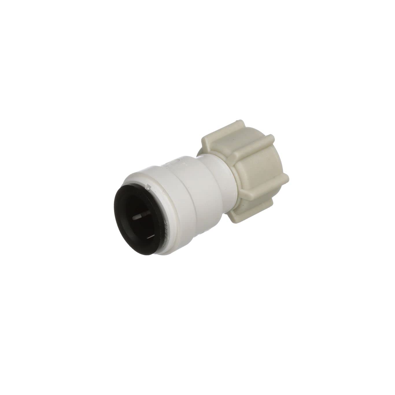 AquaLock Watts 3510-0808 Plastic Series, 3/8" CTS x 1/2" NPS Off-White Lead-Free Polysulfone Female Adapter Connector, O-Ring, Quick Push-to-Connect Design, Tool-Free Installation