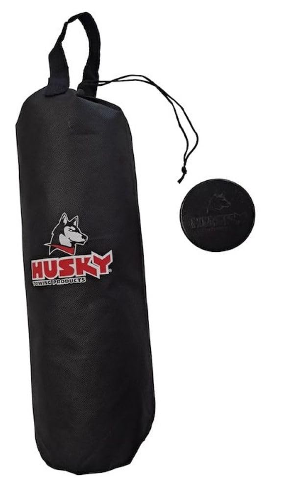 Gooseneck Trailer Hitch Ball Storage Bag Husky Towing 34199 Nylon Fabric Black Fits Underbody 2-5/16 Inch Gooseneck Ball Durable and Weather Resistant