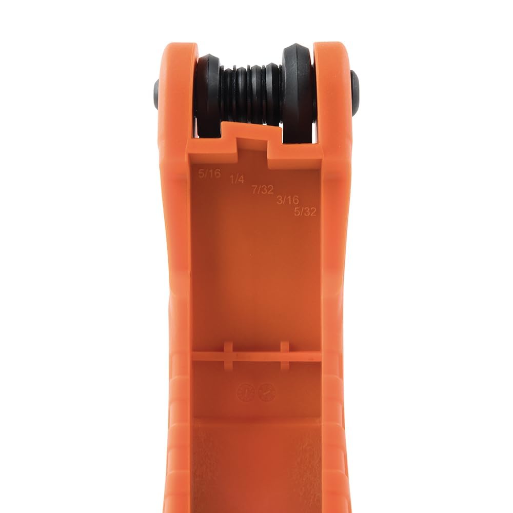 Klein Tools Compact Folding Hex Key Set 70540M, 8-Key Metric sizes 1.5mm to 8mm, Industrial Strength Heat Treated Alloy Steel