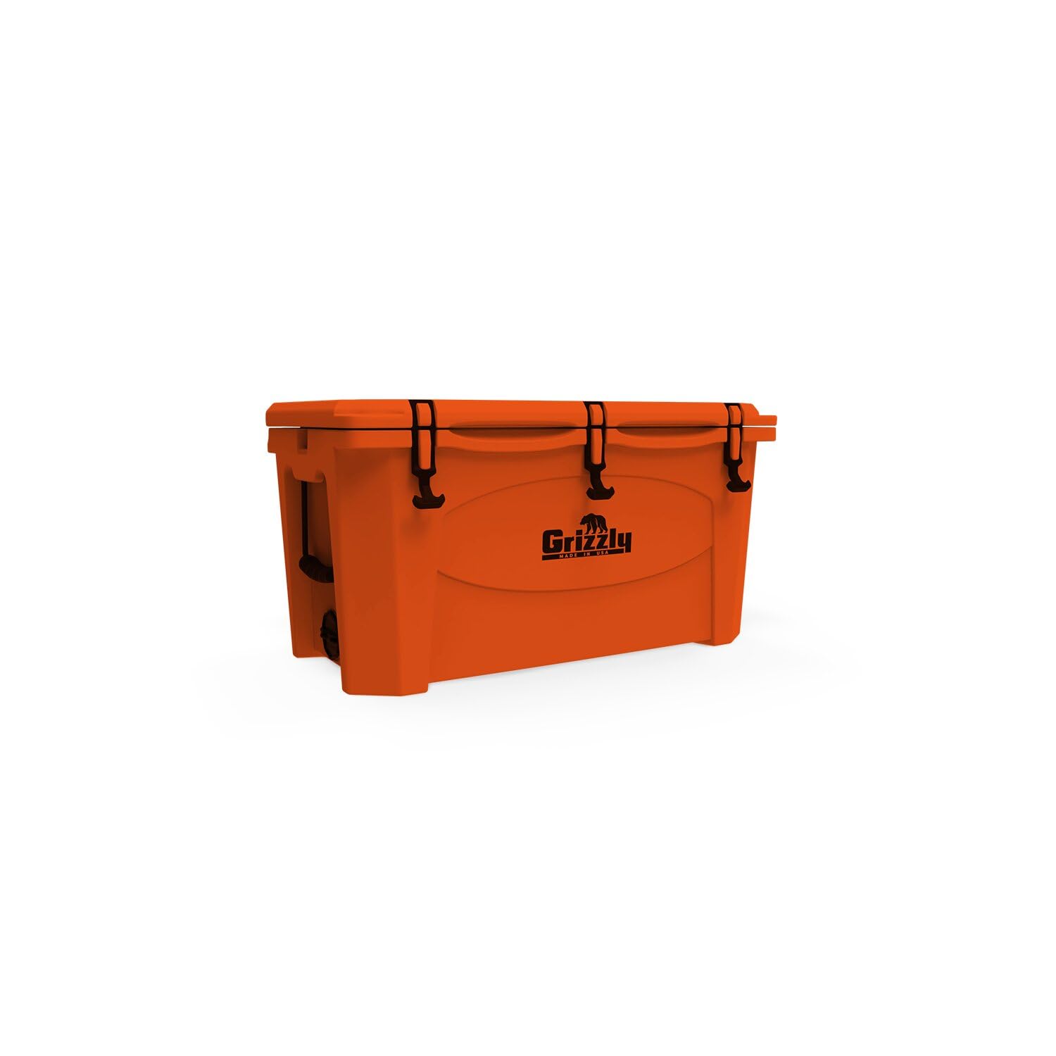 75 Cooler Grizzly | 75 qt Ice Chest Durable Rotomolded Insulated | Made in USA | Warranty for Life | for Beach Boat Camping Fishing Hunting | G75 | Orange