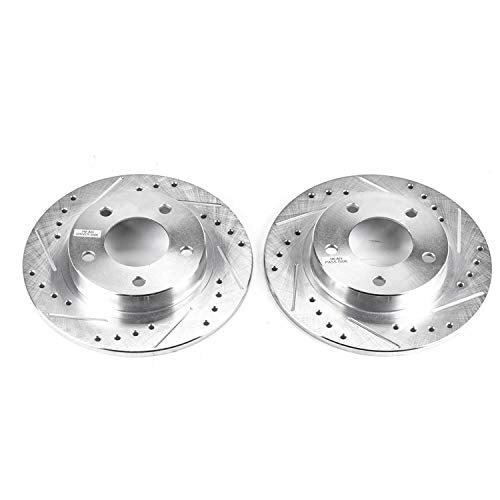 Rear Power Stop JBR578XPR Drilled & Slotted Evolution Rotor Pair