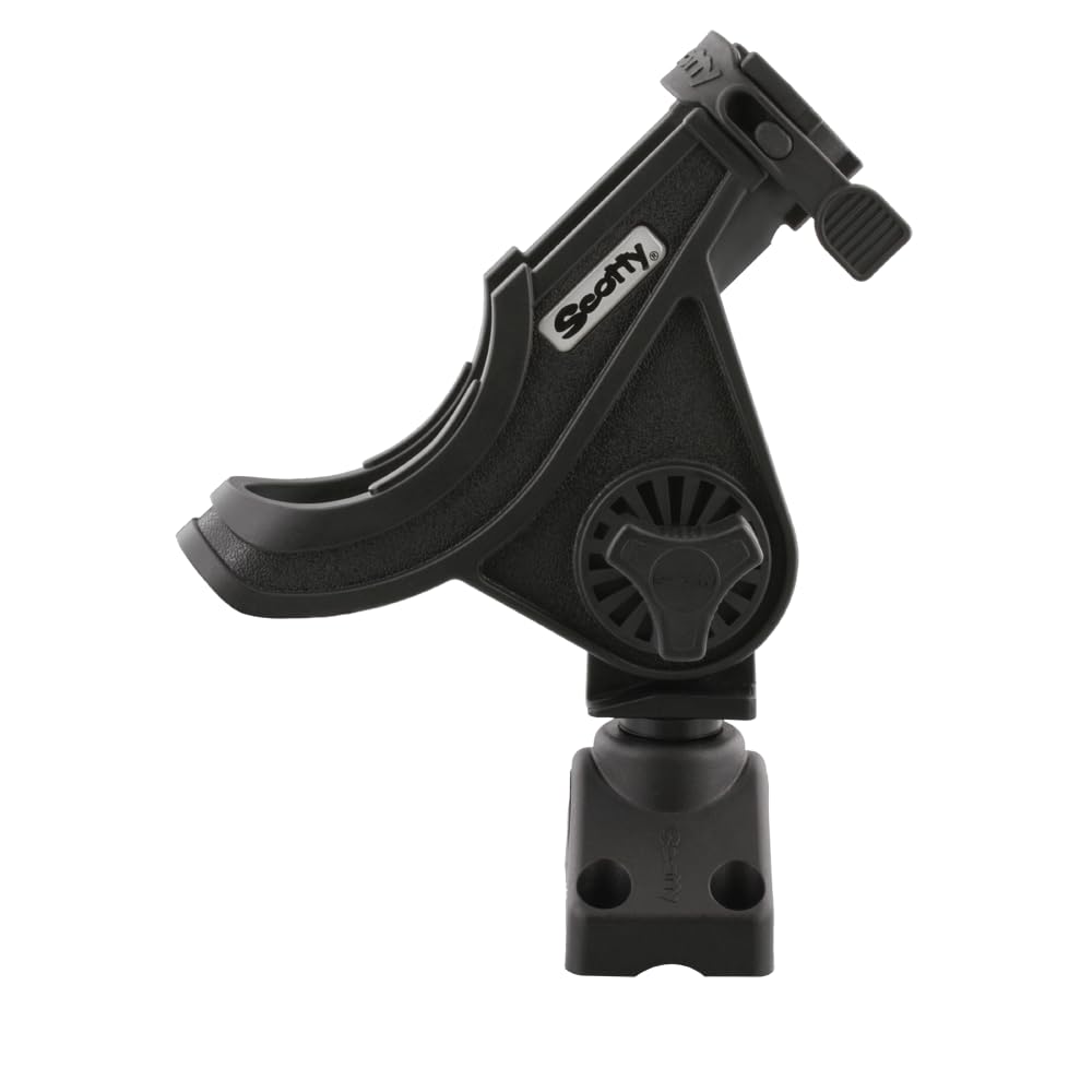 Scotty Rod Holder 0280-BK, Baicaster/Spinning, black W/0241 Side/Deck Mount