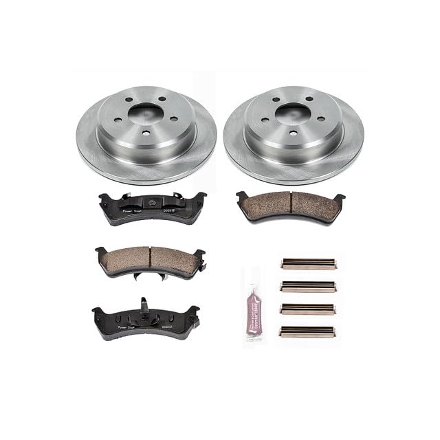 POWERSTOP Autospecialty KOE1858 Rear Replacement Brake Kit-OE Brake Rotors & Ceramic Brake Pads For Ford Explorer, Ford Explorer Sport, Ford Ranger, Mercury Mountaineer [Model Specific]