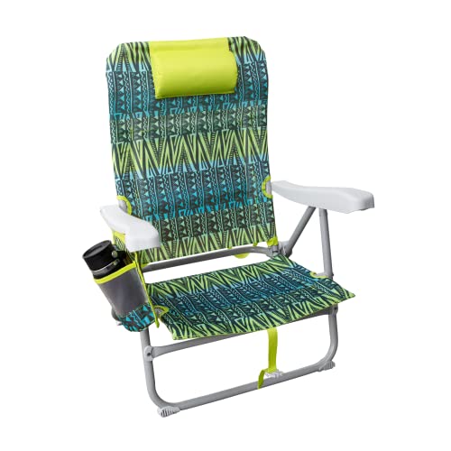 Hurley Beach Standard Backpack Outdoor Chair, One Size, Lime