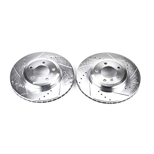 Power Stop Front EBR653XPR Evolution Drilled & Slotted Rotor Pair For BMW 330Ci 2001-2006, BMW 330i 2001-2005, BMW 330xi 2001-2005, BMW Z4 2006-2008 [Model Specific]
