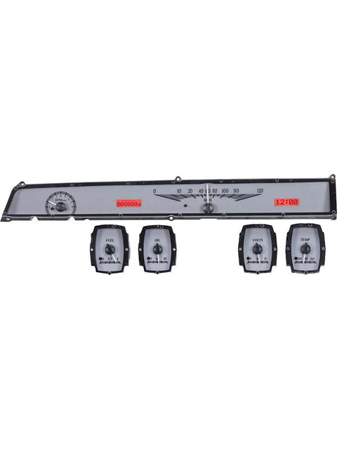 Analog Dash Gauge System Dakota Digital Kit Silver Alloy Red VHX-64L-S-R 64 65 Lincoln Continental