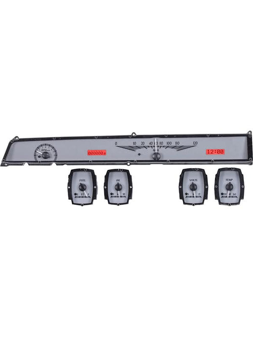 Analog Dash Gauge System Dakota Digital Kit Silver Alloy Red VHX-64L-S-R 64 65 Lincoln Continental