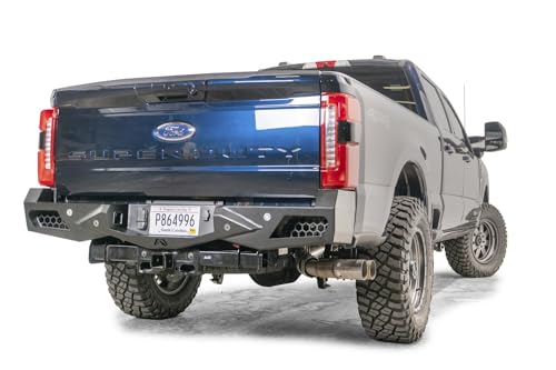 Fab Fours Vengeance FS23-E5951-1 Rear Bumper fits 23-23 Ford F-350 Super Duty - Matte Black Finish - Compatible w/Sensor