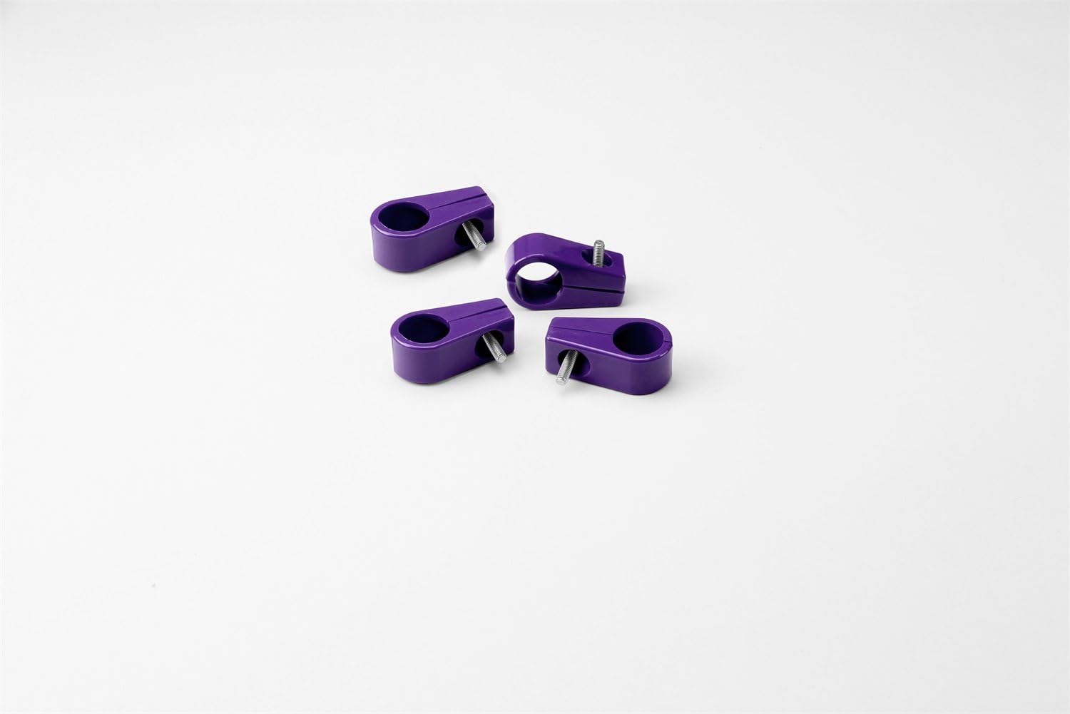Single Place T-CLAMP, 9/16" (#6AN), 4 Pieces, Purple