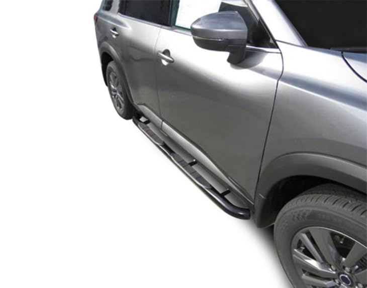Black Horse 3in Side Steps Black Compatible with 2022-2025 Nissan Pathfinder-9B110404A