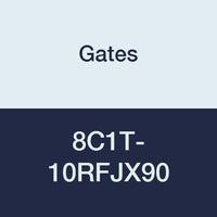 Gates Field Attachable Type T 8C1T-10RFJX90 for G1 Hose, 1 Wire, Female JIC 37 Flare Swivel, 90 Bent Tube, 1/2" ID