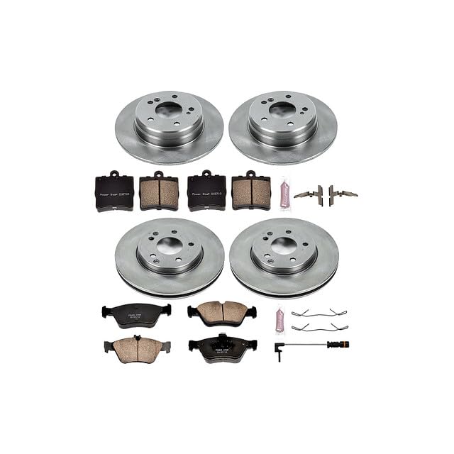 Power Stop Autospecialty KOE4417 Front and Rear Replacement Brake Kit-OE Brake Rotors & Ceramic Brake Pads For Mercedes C230, Mercedes C280, Mercedes E300, Mercedes SLK230 [Model Specific]