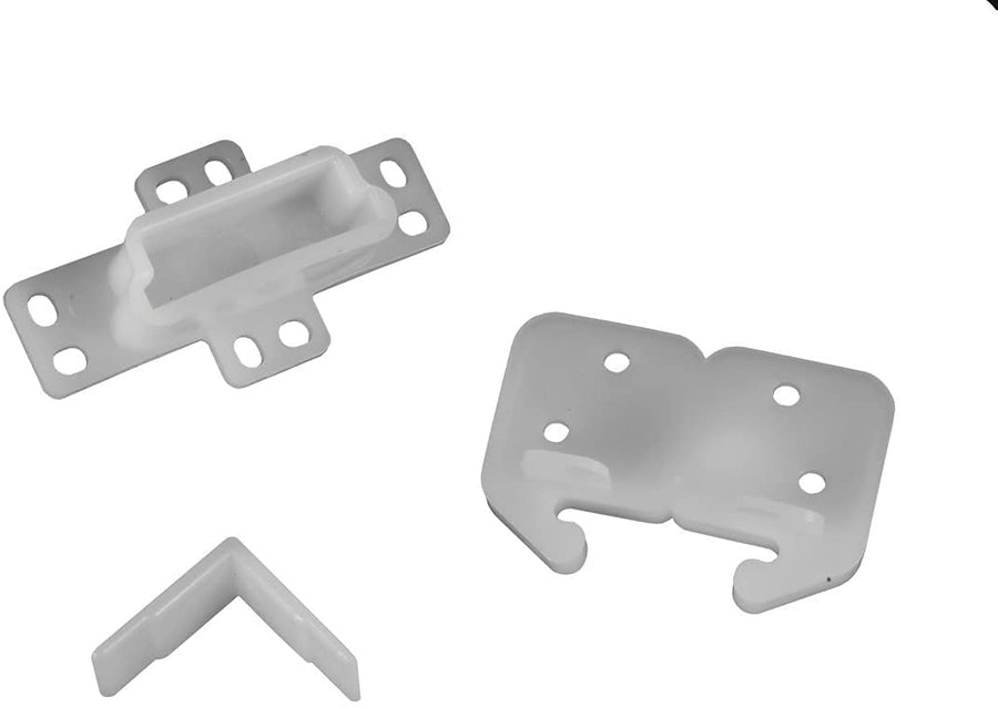 H301 RV Designer Drawer Repair Kit w/Drawer Slide, Rear Socket and 2 Corner Slides, Cabinet Hardware