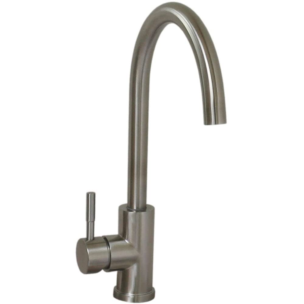 RV Kitchen Faucet with Sprayer Empire Faucets - Brushed Nickel Gooseneck Kitchen Faucet with Attached Sprayer Spout