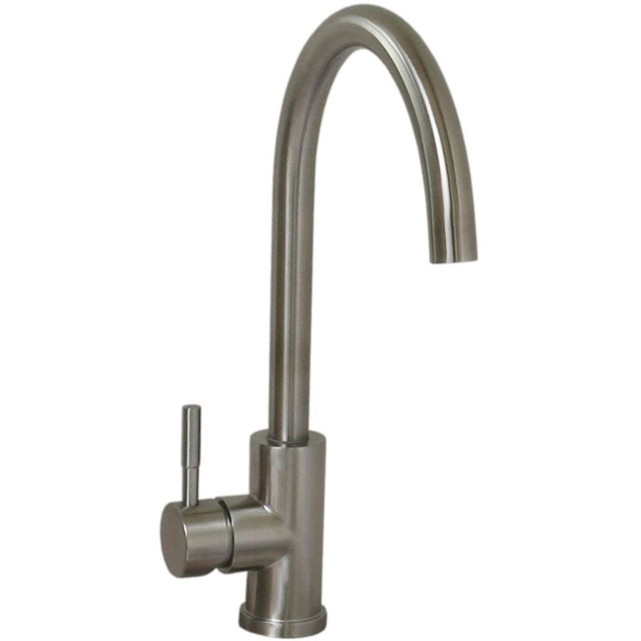 RV Kitchen Faucet with Sprayer Empire Faucets - Brushed Nickel Gooseneck Kitchen Faucet with Attached Sprayer Spout