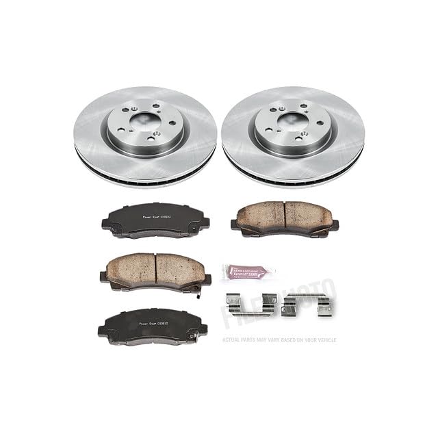 Power Stop Autospecialty KOE5855 Front Replacement Brake Kit-OE Brake Rotors & Ceramic Brake Pads For Acura TL 2009-2014 [Model Specific]