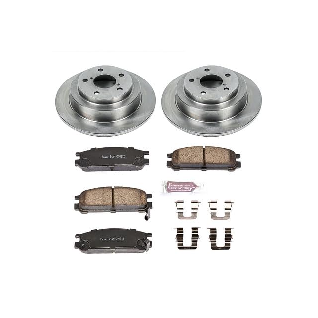 POWERSTOP Autospecialty KOE448 Rear Replacement Brake Kit-OE Brake Rotors & Ceramic Brake Pads
