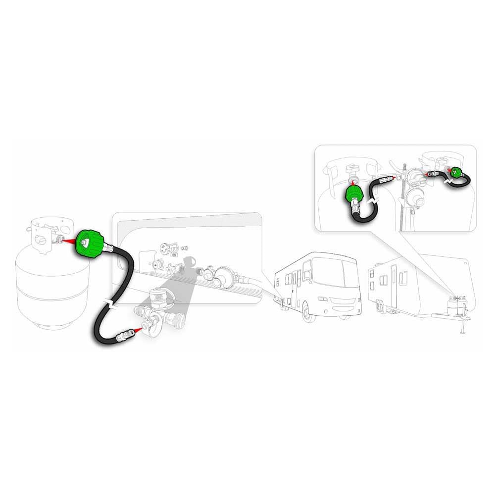 RV Trailer Camper Lp Gas Propane Pigtail Connector 30 Camco 59163
