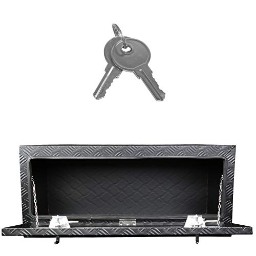 36x18x16 Truck Pickup Bed Utility Chest Aluminum Black Tool Box Trailer Storage W/Lock Key SPEC-D TUNING