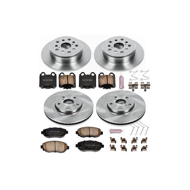 POWERSTOP Autospecialty KOE1079 Front and Rear Replacement Brake Kit-OE Brake Rotors & Ceramic Brake Pads For Lexus GS300 GS400 GS430 IS300 SC430