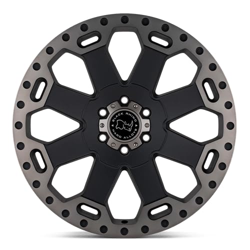 Black Rhino WARLORD Hard Alloys 17X9 6X5.5 5.47 12mm MATTE BLACK W/MACH DARK TINT - 1790WAR126140M12