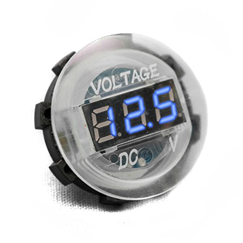 Race Sport Lighting White RS4011WB Round Gauge with Blue LED Lighting - 12 volt operation range