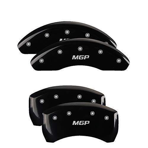 MGP Black Caliper Covers 15225SMGPBK MGP/MGP Aluminum Brake Covers Set of 4