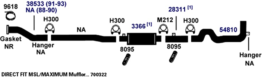 Exhaust Muffler AP Exhaust Products 3366