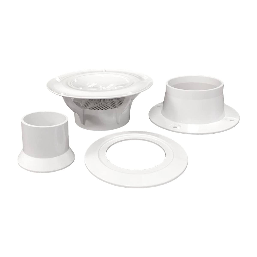 360 Siphon Lippert RV Roof Vent Cap for Odor Prevention with Universal Fit, Built-In Bug Screen, White Polycarbonate - 389381
