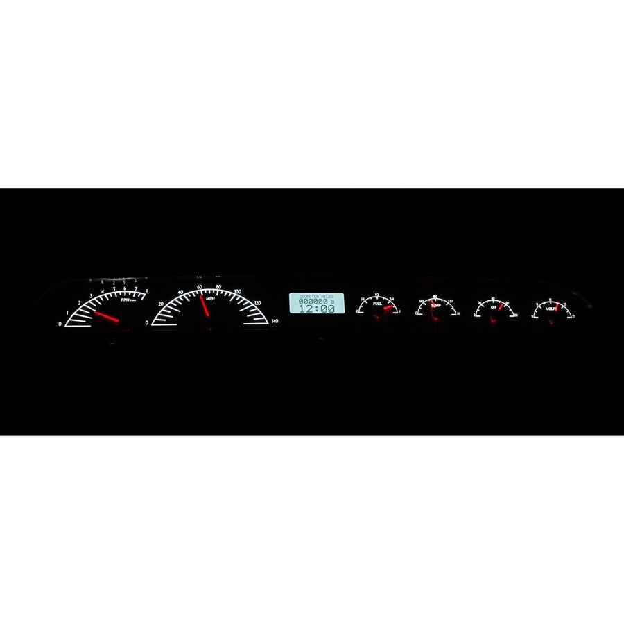Dakota Digital 63 64 Impala Chevy Analog Dash Gauges System Black Alloy White VHX-63C-IMP-K-W