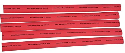 Ancor Marine Grade 304603 Electrical Adhesive Lined Heat Shrink Tubing (3/8-Inch Diameter, 3-Inches Long, Red, 3-Pack)