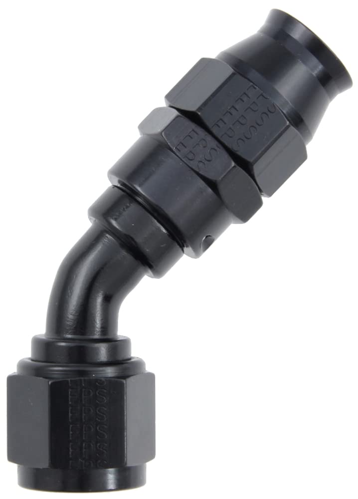 Fragola Performance Systems #8 Real Street 45 Deg. Hose End For Ptfe Hose Black 684508-BL