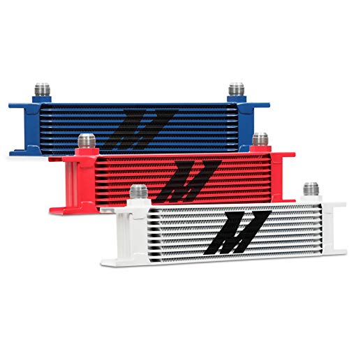 10 Row Mishimoto MMOC-10BL Universal Oil Cooler, Blue