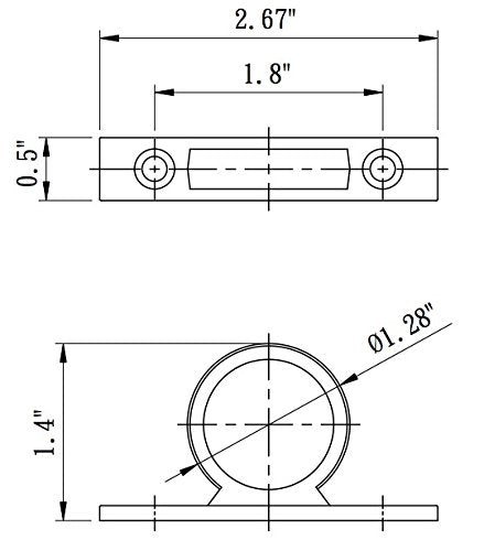 Dura Faucet RV Shower Hose Guide Ring DF-SA155-BQ, Mounting Screws Included (Bisque Parchment)