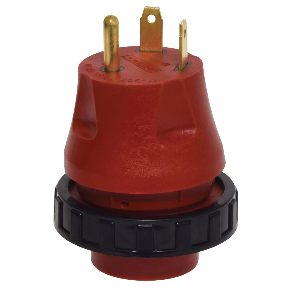 Valterra Mighty Cord A10-3030DAVP Detachable Adapter Plug - 30AM to 30AF, Red (Carded)