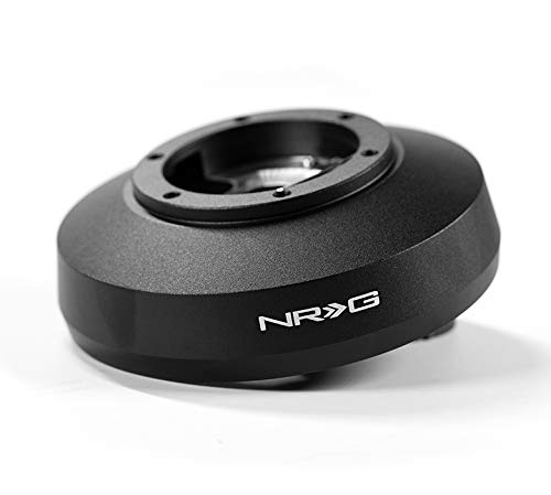 NRG Innovations Steering Wheel NRG-SRK-179H Quick Release Short Hub Adapter 6 X 70mm Bolt Pattern, Retain Horn & Turn Signals, Black Body