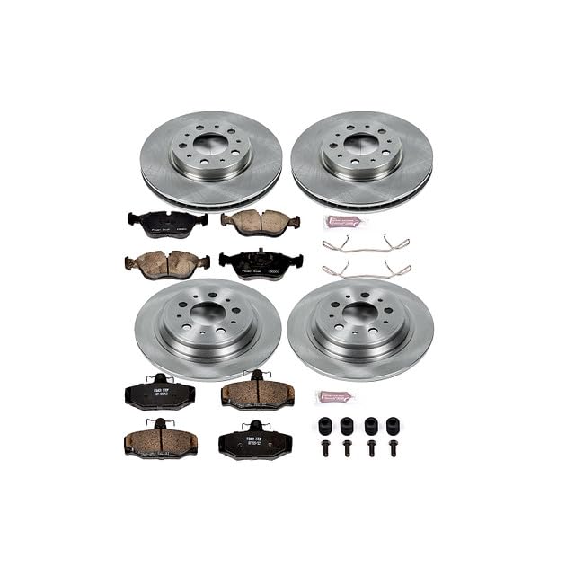 POWERSTOP Autospecialty KOE2736 Front and Rear Replacement Brake Kit-OE Brake Rotors & Ceramic Brake Pads For Volvo V70 1998-1999 [Model Specific]