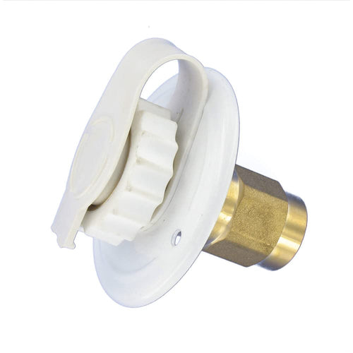 Valterra A01-0171LF Water Inlet Flush-Mount - FPT, 2-3/4" Flange, White