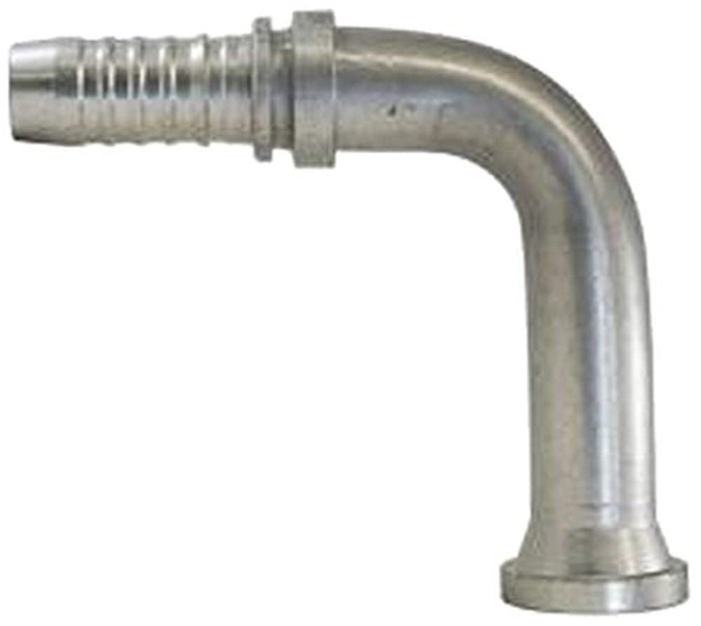 GlobalSpiral Couplings Gates 12GS-12FL90-100, Code 61 O-Ring Flange, Zinc Plated Carbon Steel, 4.41", 90° Bent Tube, 3/4" ID
