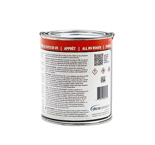 Dicor Ultra Sealant Primer RP-USP-P - 16 Oz, Clear, Prep for Sealing TPO and EPDM Membranes, Rooftop Accessories