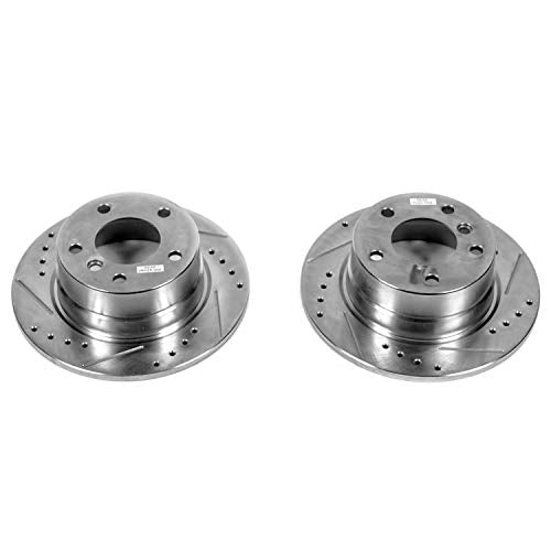 Rear Power Stop EBR669XPR Drilled & Slotted Rotor Pair For BMW Z4 2003-2005 [Model Specific]
