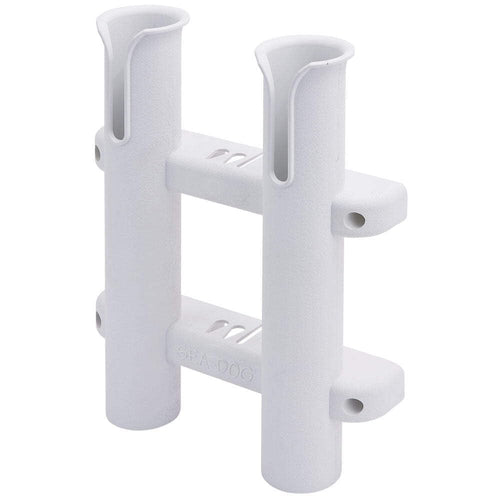 Two Pole Sea-Dog Side Mount Rod Storage Rack - White