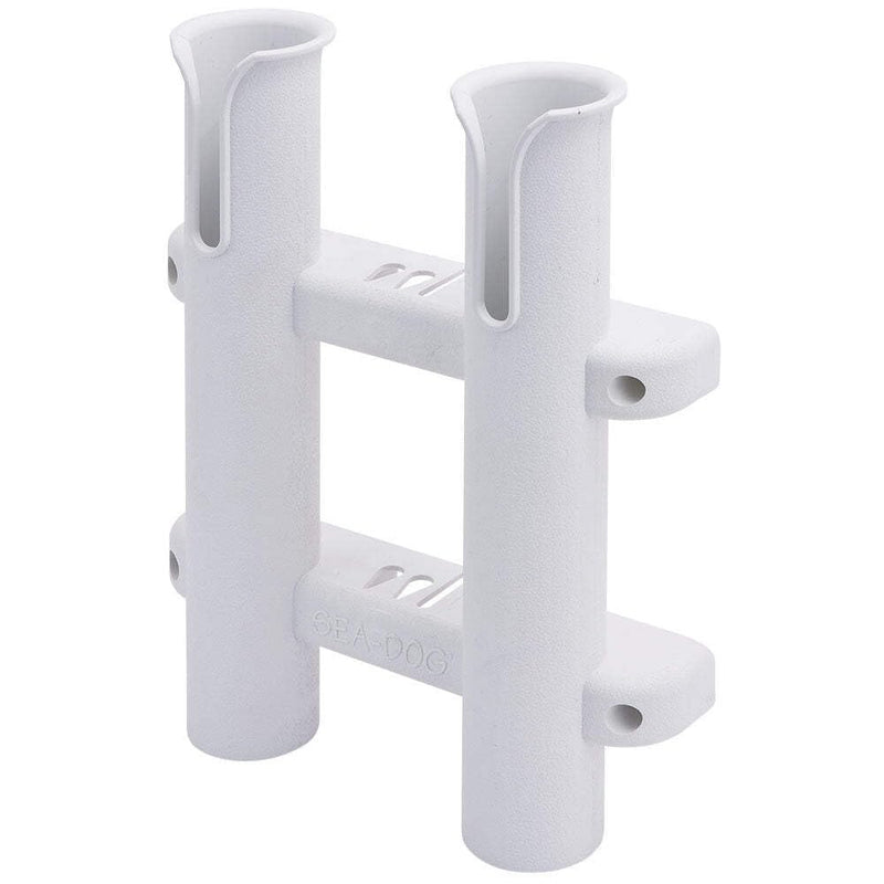 Two Pole Sea-Dog Side Mount Rod Storage Rack - White