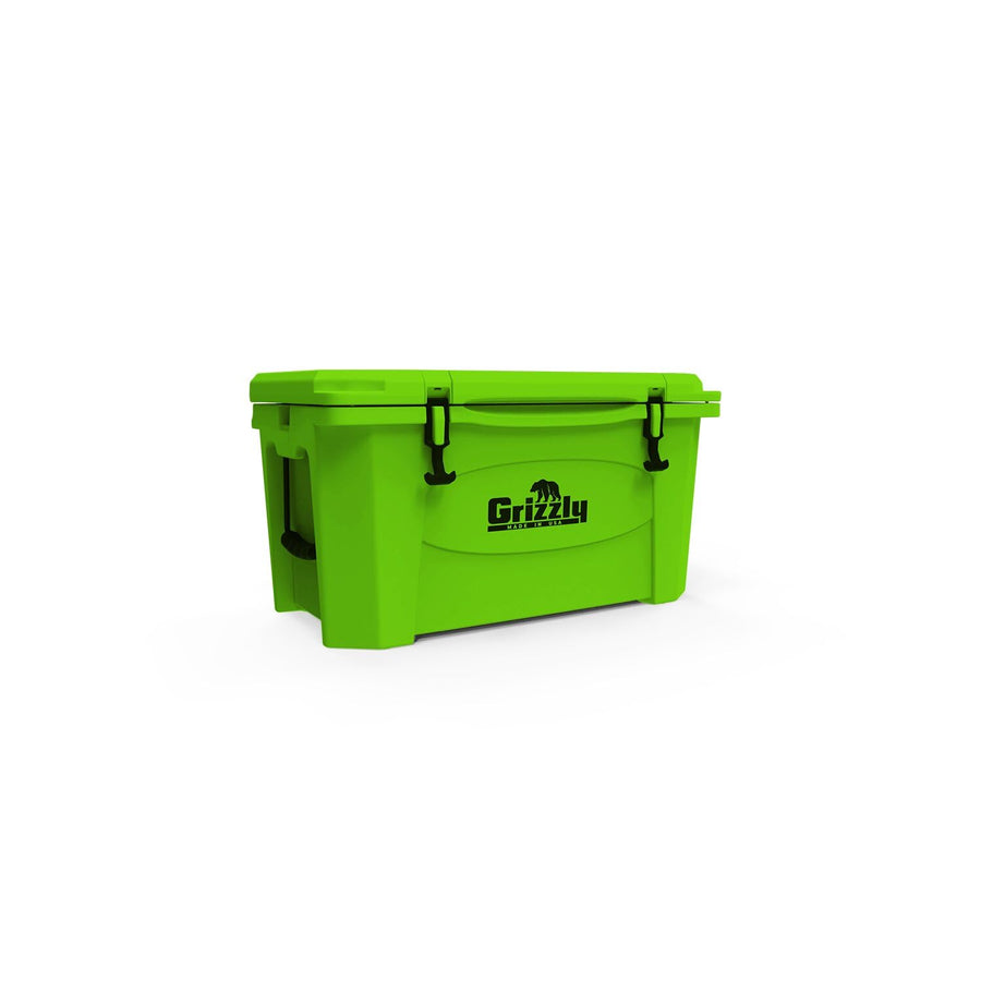45 Cooler Grizzly | 45 qt Ice Chest Durable Rotomolded Insulated | Made in The USA | Warranty for Life | for Beach Boat Camping Fishing Hunting | G45 | Lime Green
