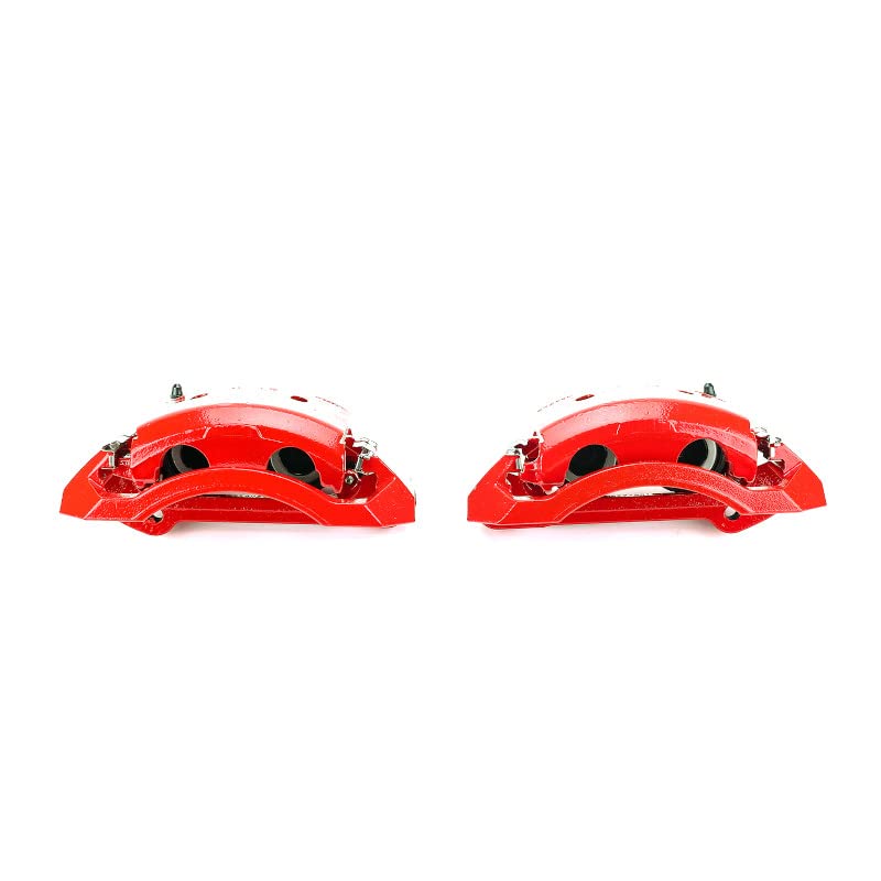 Power Stop Pair of High-Temp Red Powder Coated Front Calipers For Dodge Ram 2500 2000-2002, Dodge Ram 3500 2000-2002 [Model Specific]