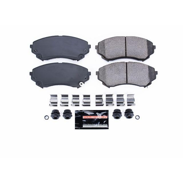 Power Stop Z23-1331 Z23 Evolution Sport Carbon Fiber Infused Ceramic Brake Pads with Hardware For Cadillac CTS 2008-2014 [Model Specific]