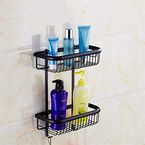 Doubledeck Bathroom Basket Shelves, Drawing Process, Antique Copper Rectangular Shelf Bathroom (Size : 30CM)