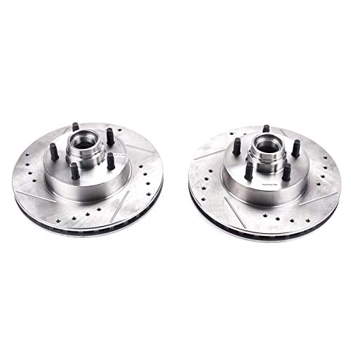 Power Stop AR85172XPR Evolution Front Drilled & Slotted Rotor Pair For Ford Ranger 2010-2011 [Model Specific]
