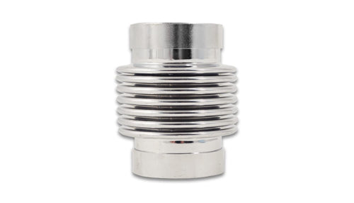 Exhaust Bellows Assembly Vibrant Performance 69527, Directional Flow Solid Liner, 1.875 in. diameter inlet, 1.875 in. diameter outlet, 2.75 in. Long, 321 Stainless Steel, Electropolished, each